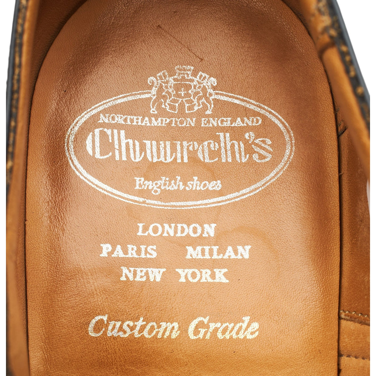 'Consul' Black Leather Oxford UK 8 G