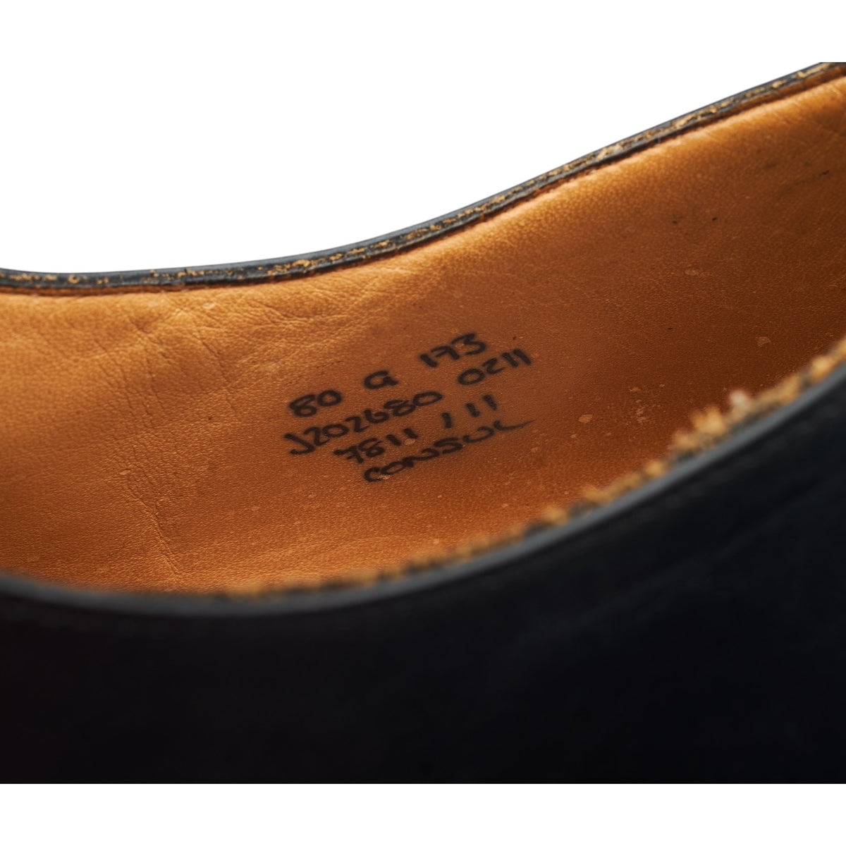 'Consul' Black Leather Oxford UK 8 G