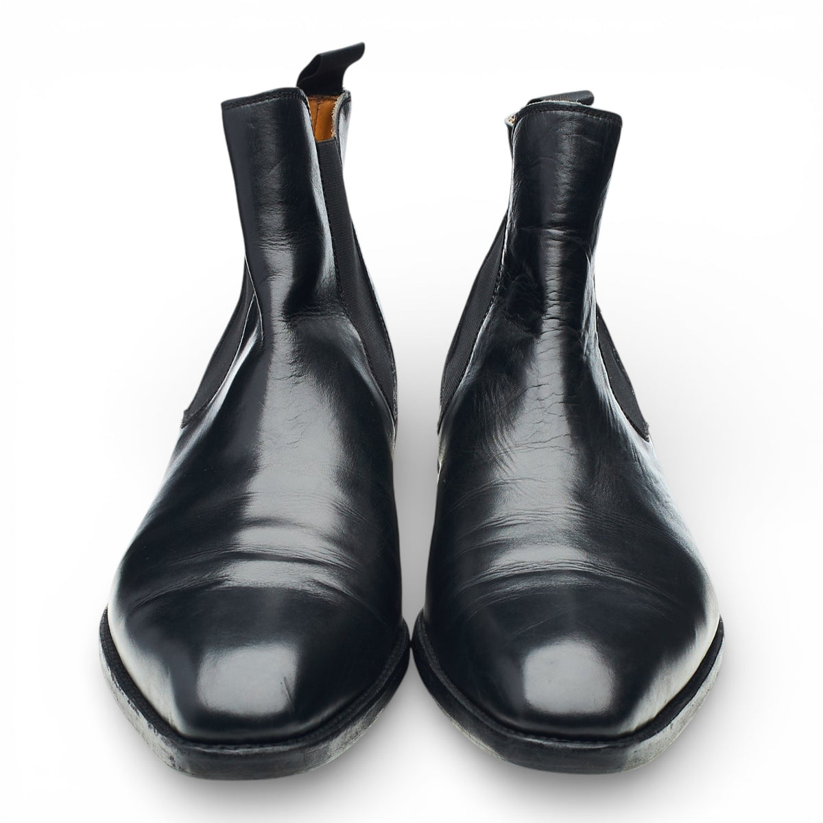 '61581' Black Leather Chelsea Boots UK 11