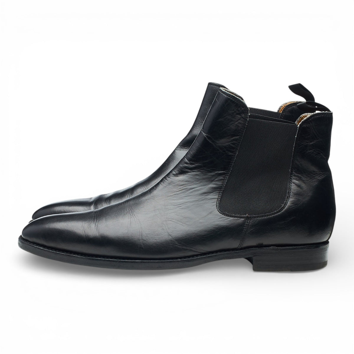 '61581' Black Leather Chelsea Boots UK 11