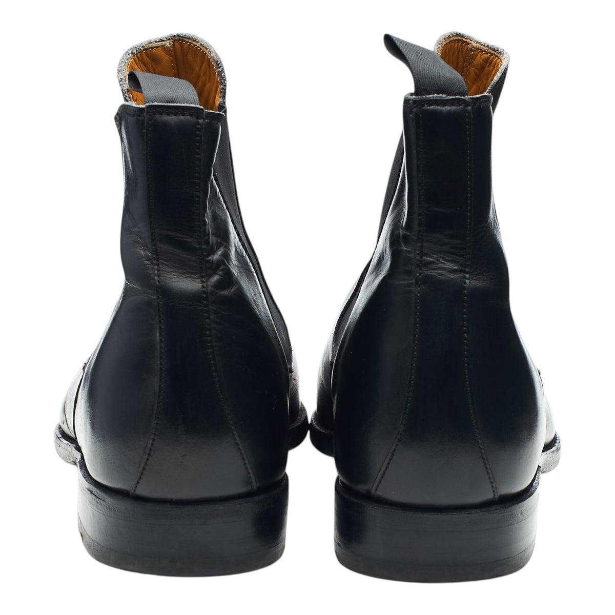 '61581' Black Leather Chelsea Boots UK 11