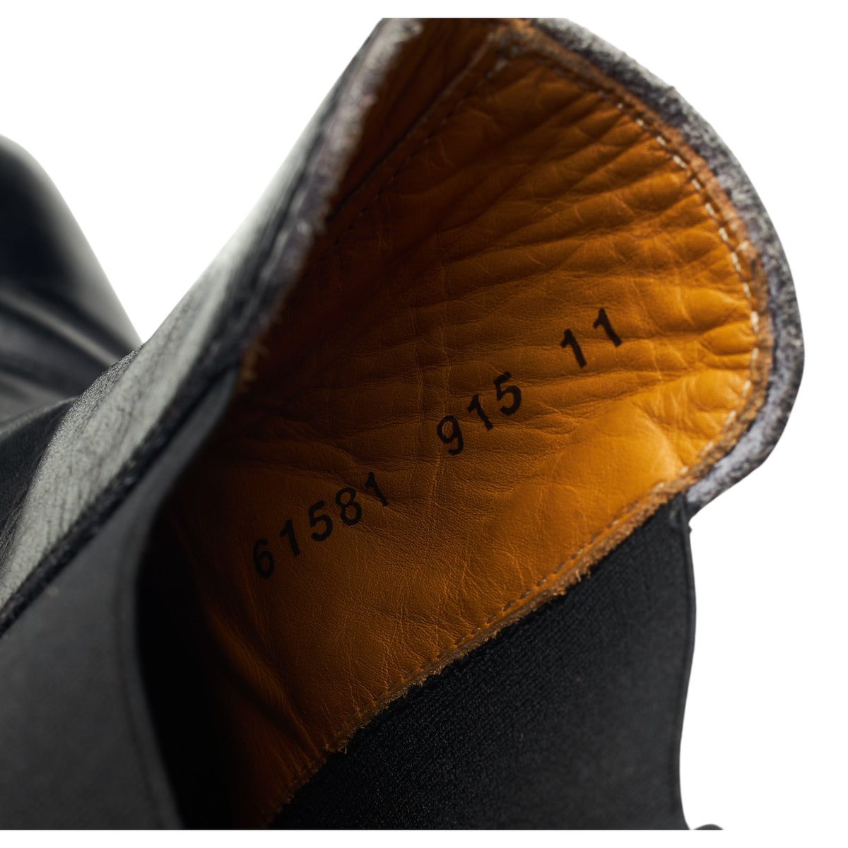 '61581' Black Leather Chelsea Boots UK 11