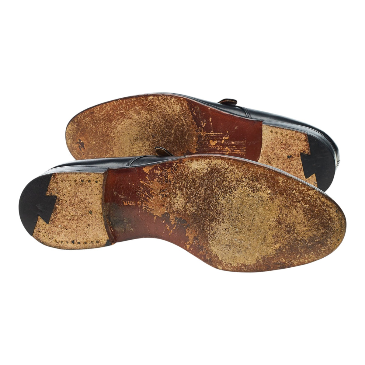 'York' Black Leather Single Monk Strap UK 8.5