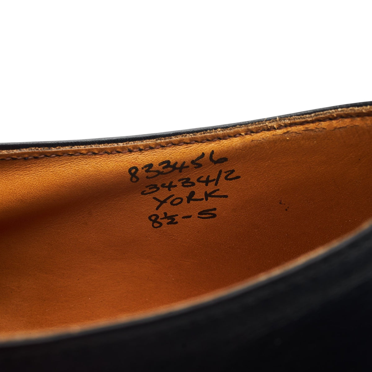 'York' Black Leather Single Monk Strap UK 8.5