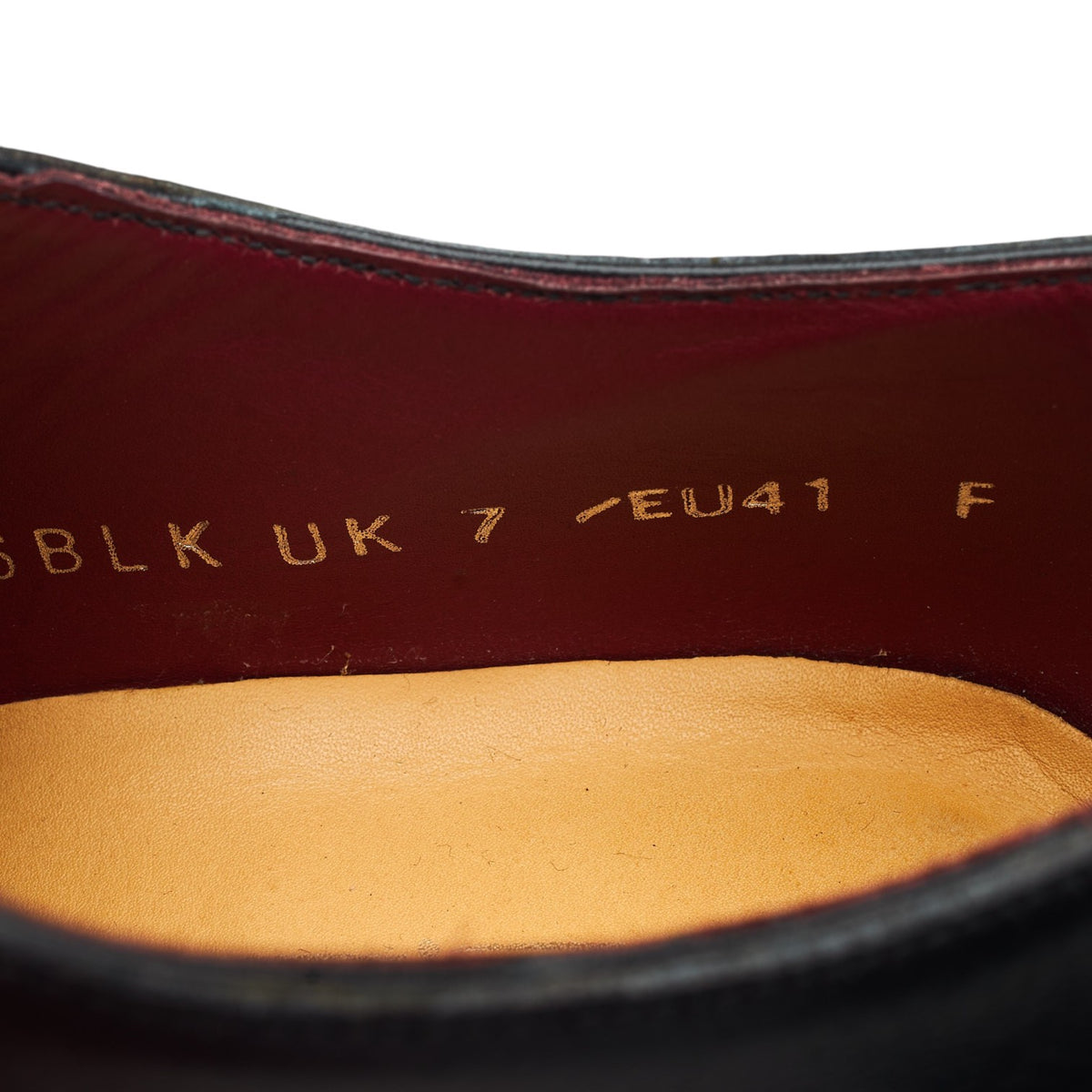 'MC226' Black Leather Wholecut Oxford UK 7 F