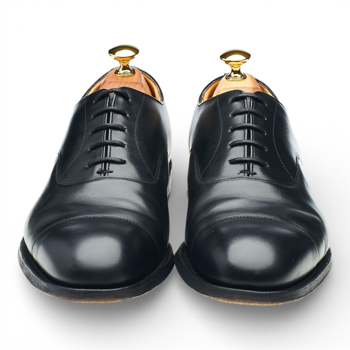 'Consul' Black Leather Oxford UK 7 G