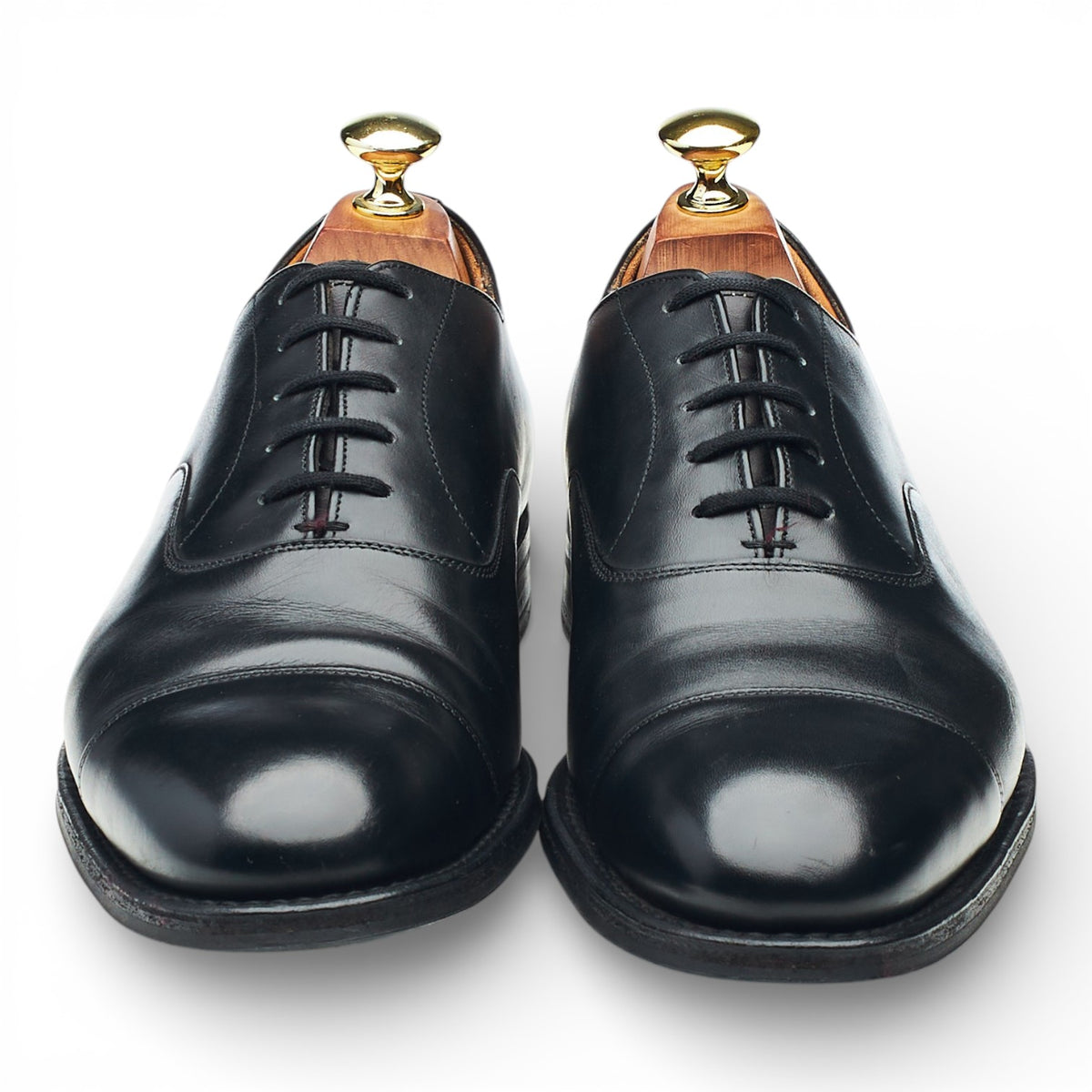 'Consul' Black Leather Oxford UK 7 F