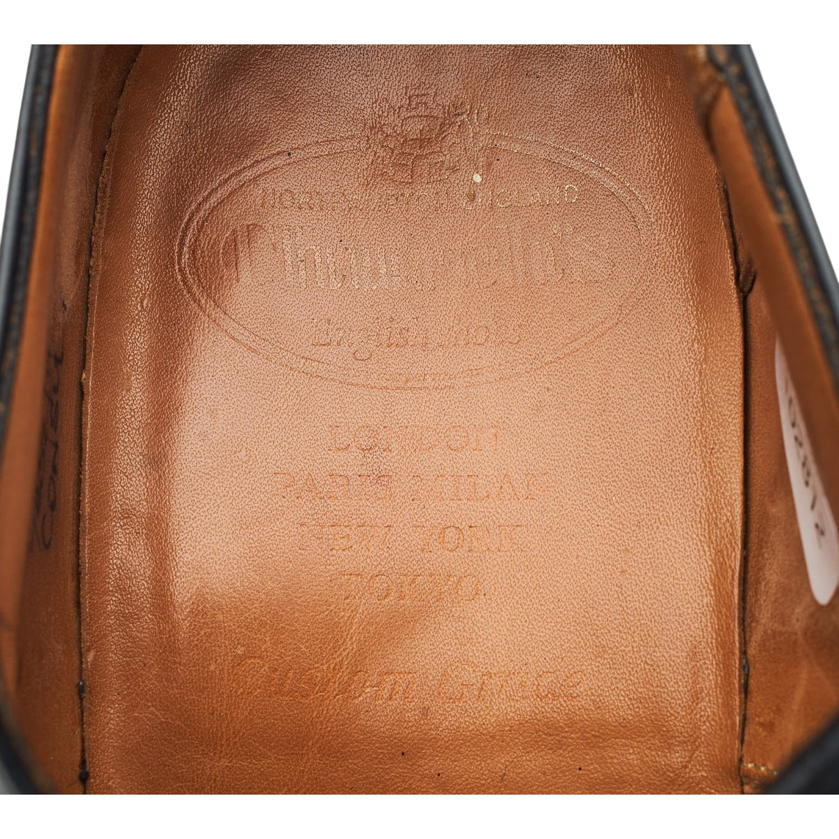 'Consul' Black Leather Oxford UK 7 F