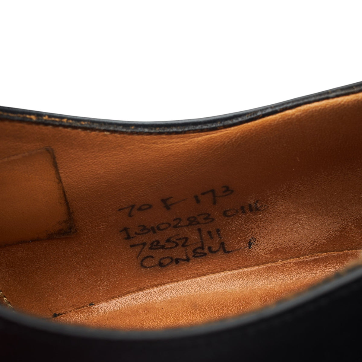 'Consul' Black Leather Oxford UK 7 F