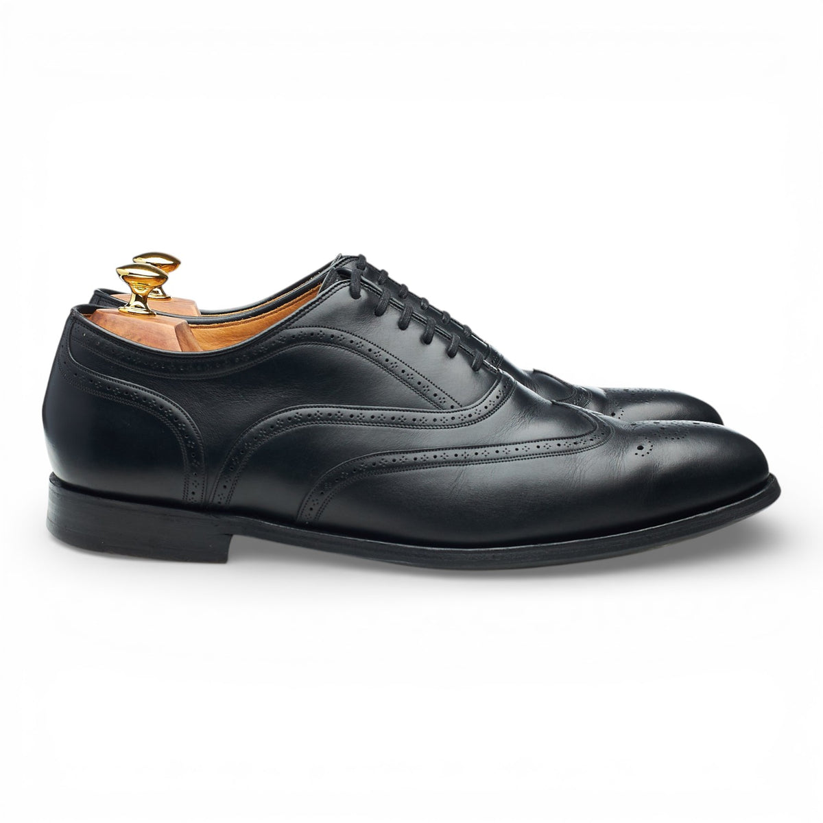 'Gunthorpe' Black Leather Oxford Brogues UK 10 G