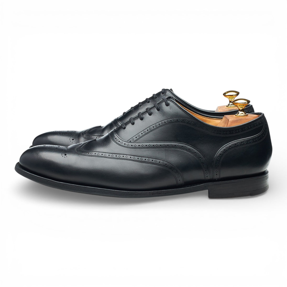 'Gunthorpe' Black Leather Oxford Brogues UK 10 G