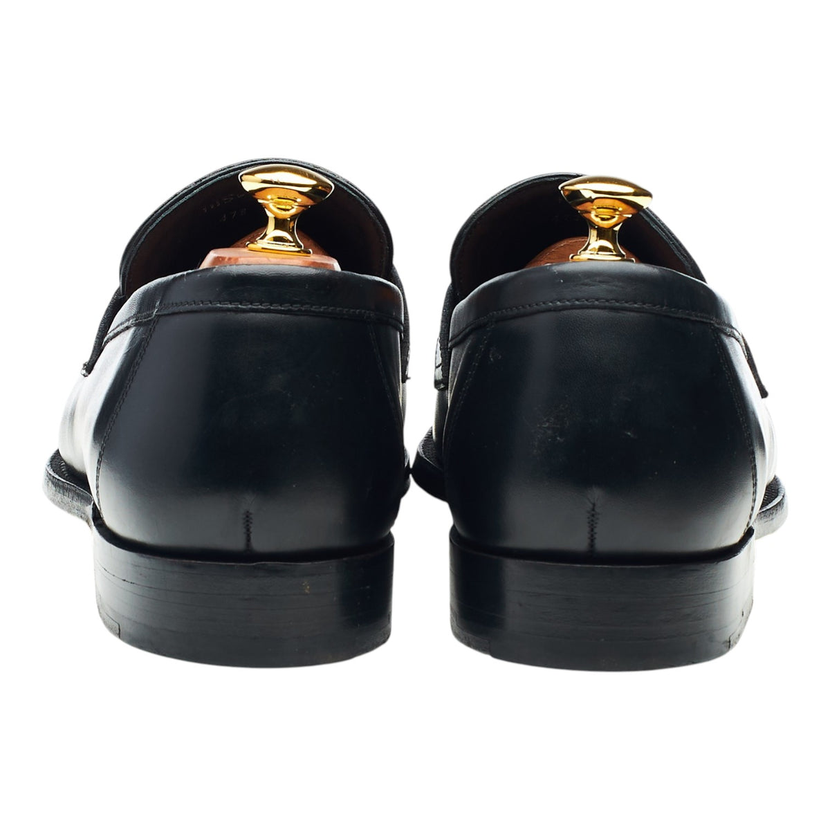 'Jevington' Black Leather Loafers UK 10 F
