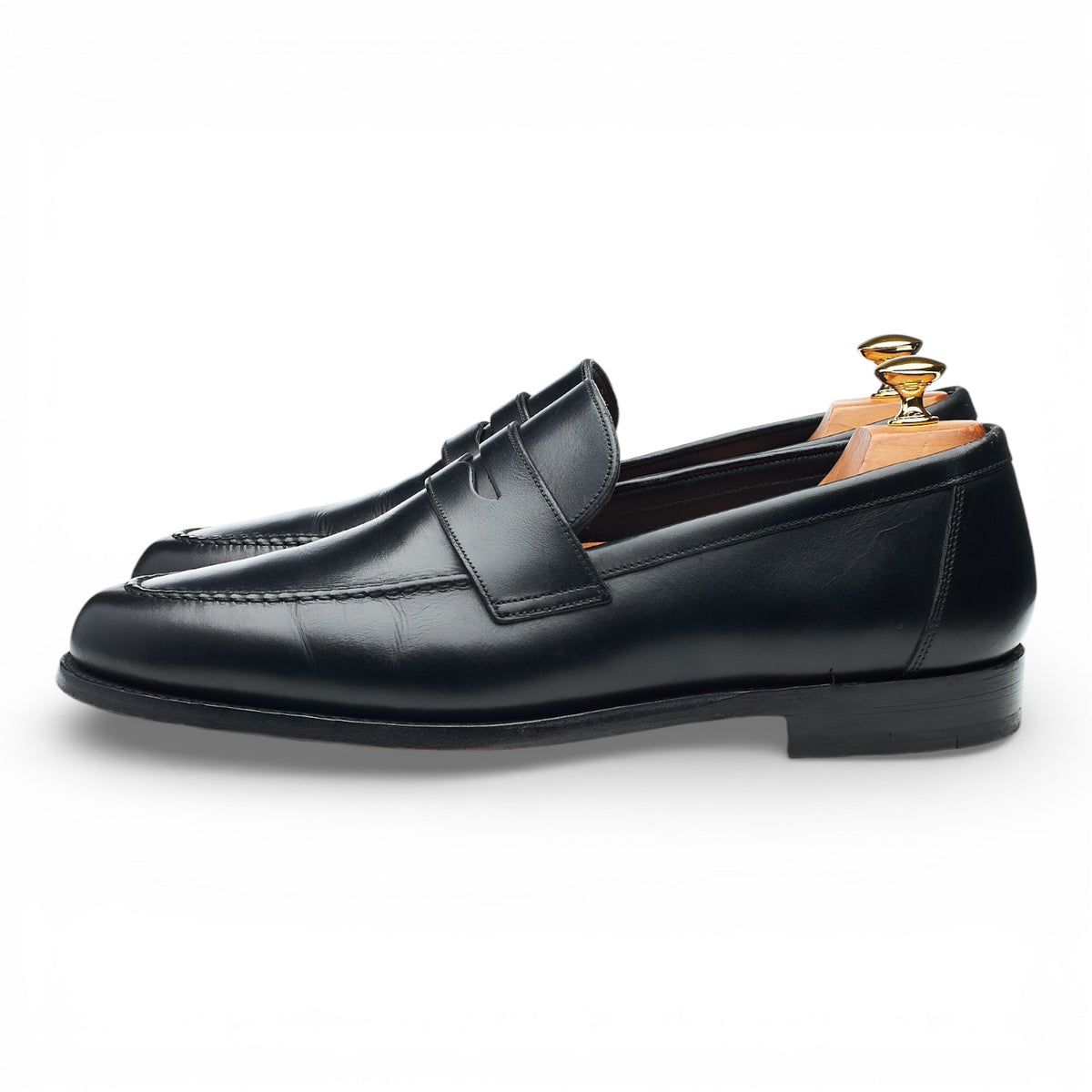 'Jevington' Black Leather Loafers UK 10 F
