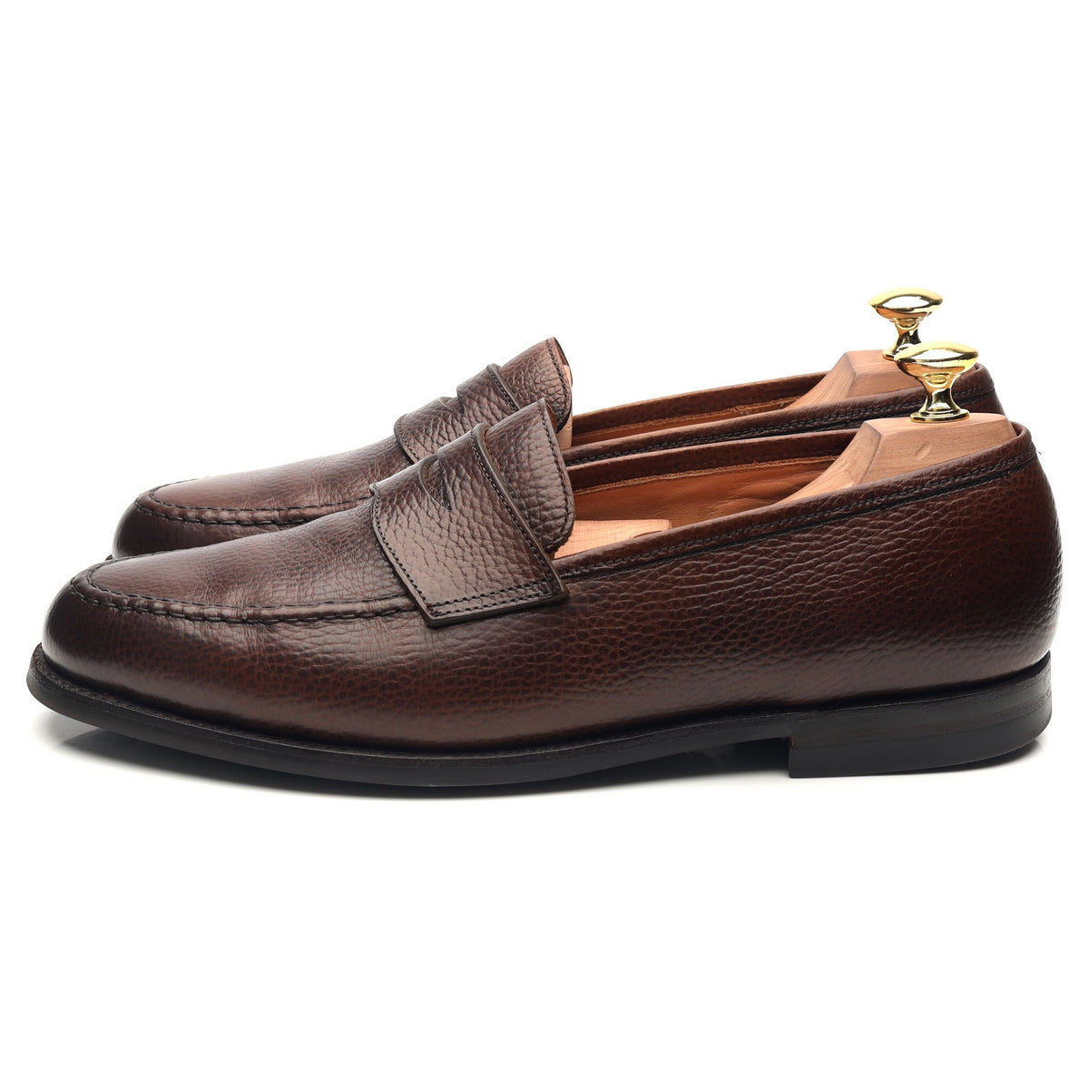 &#39;Boston&#39; Dark Brown Leather Loafers UK 8.5 E
