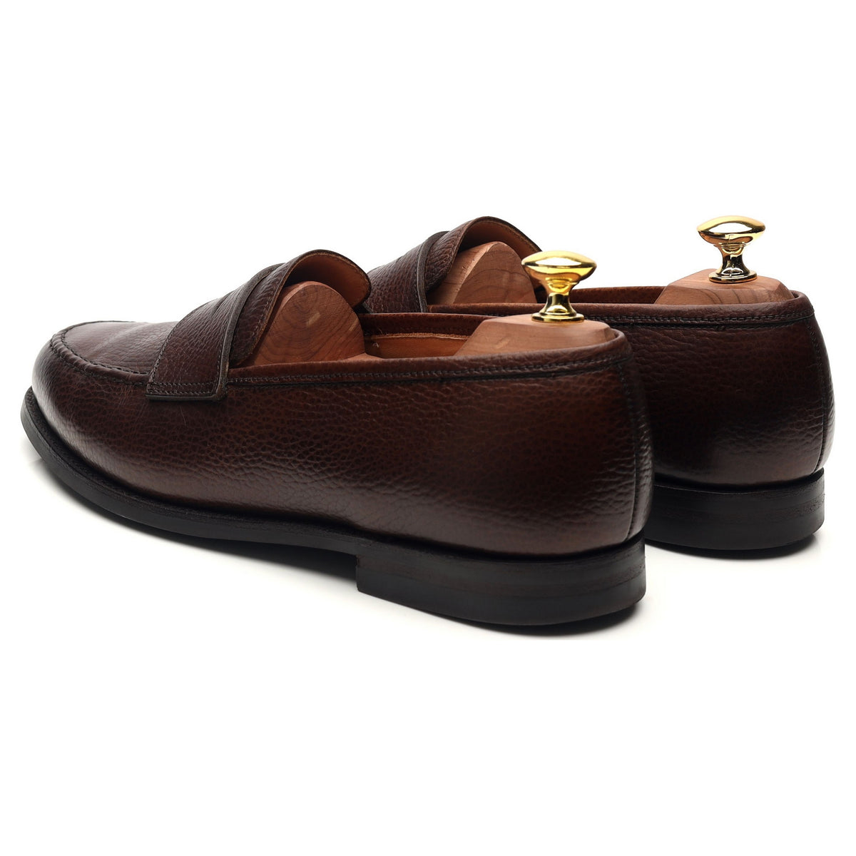 &#39;Boston&#39; Dark Brown Leather Loafers UK 8.5 E