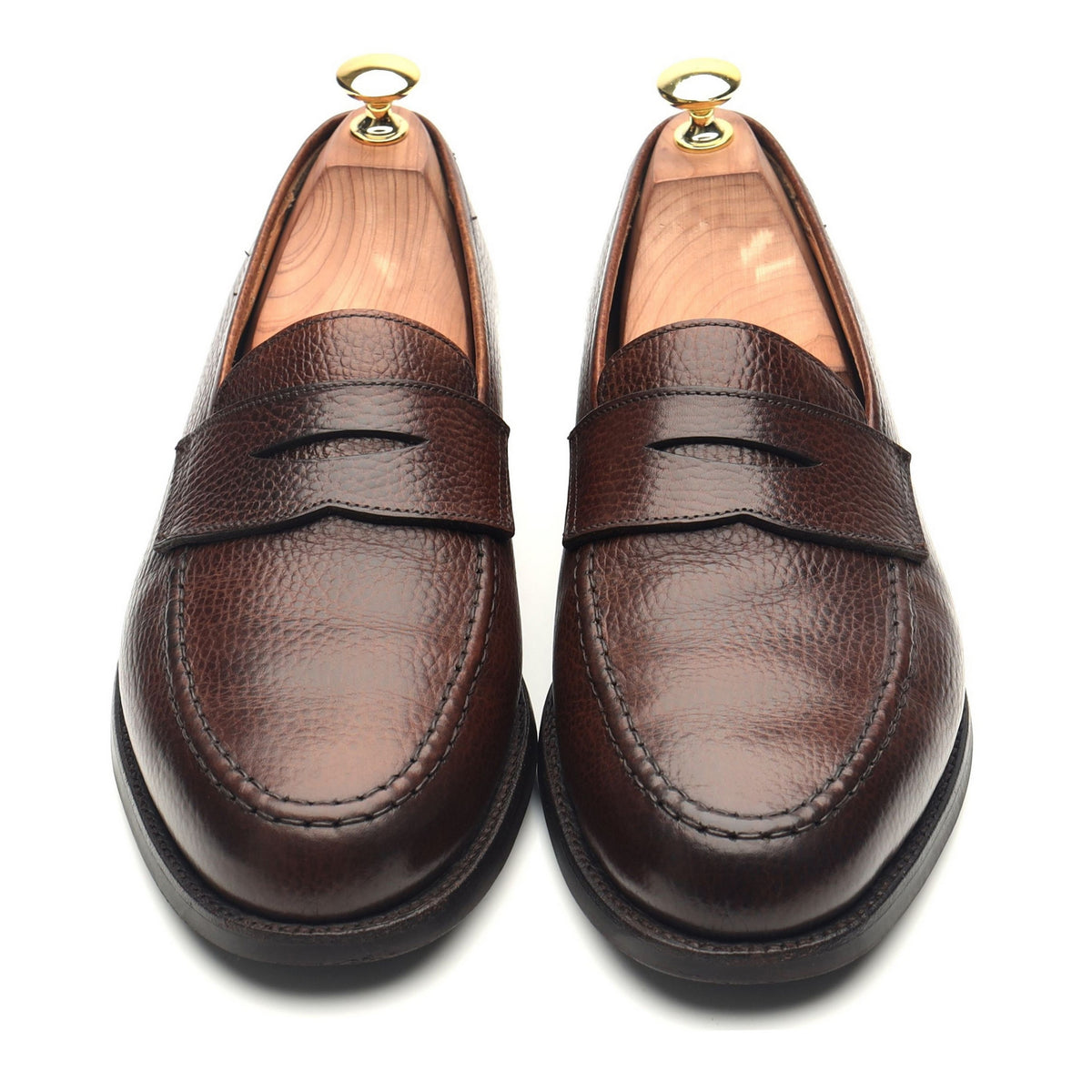 &#39;Boston&#39; Dark Brown Leather Loafers UK 8.5 E