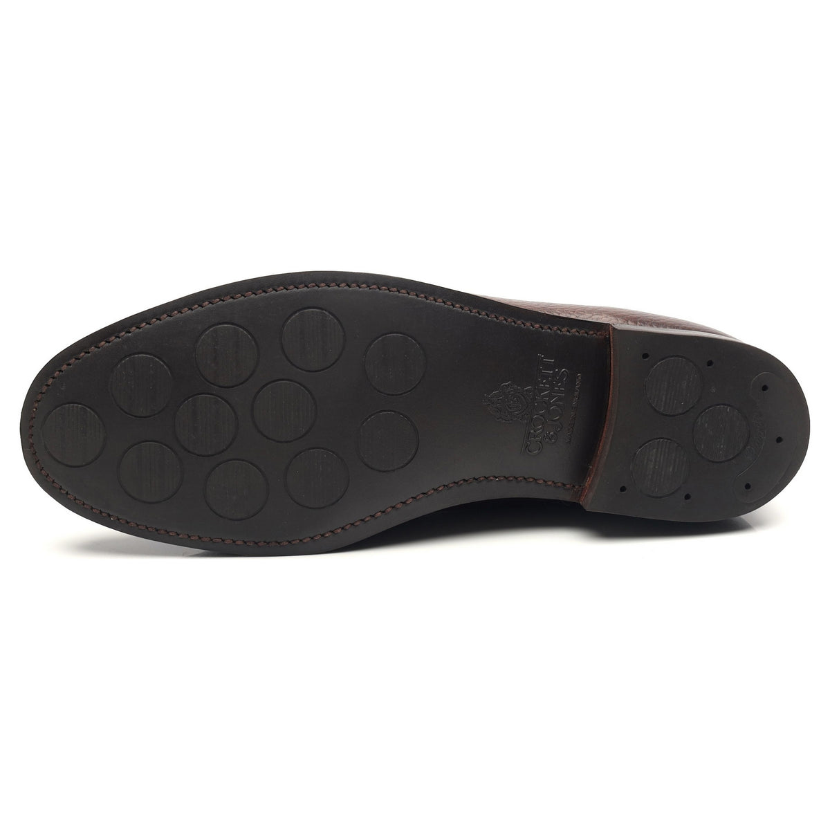 &#39;Boston&#39; Dark Brown Leather Loafers UK 8.5 E