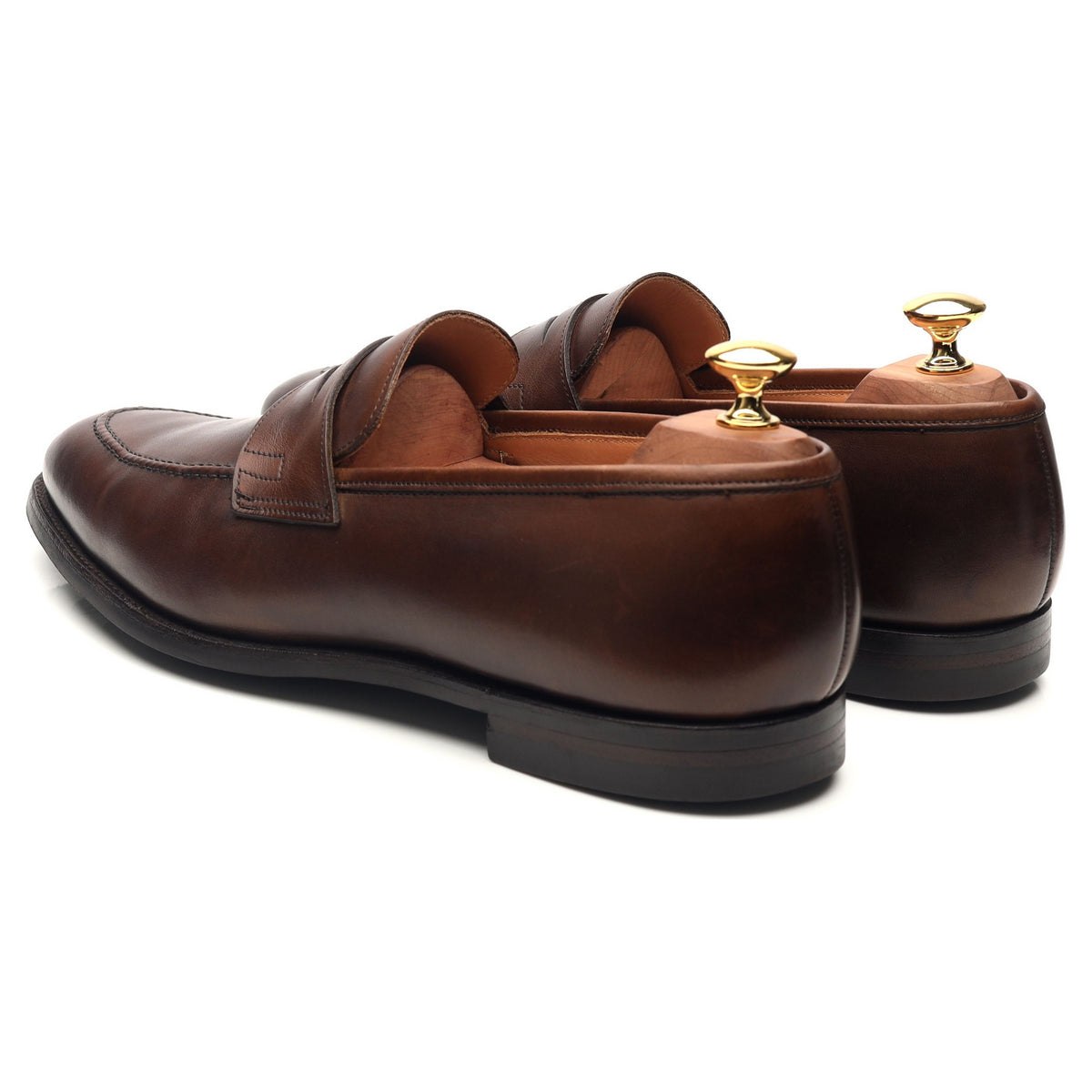 &#39;Sydney&#39; Dark Brown Leather Loafers UK 9.5 E