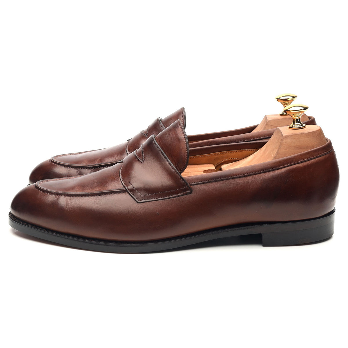 &#39;Piccadilly&#39; Dark Brown Leather Loafers UK 10.5 E