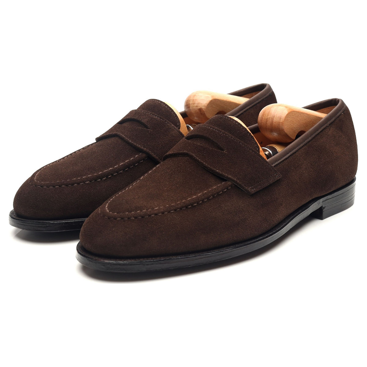 Bradley II' Dark Brown Suede Loafers UK 7.5 E - Abbot's Shoes