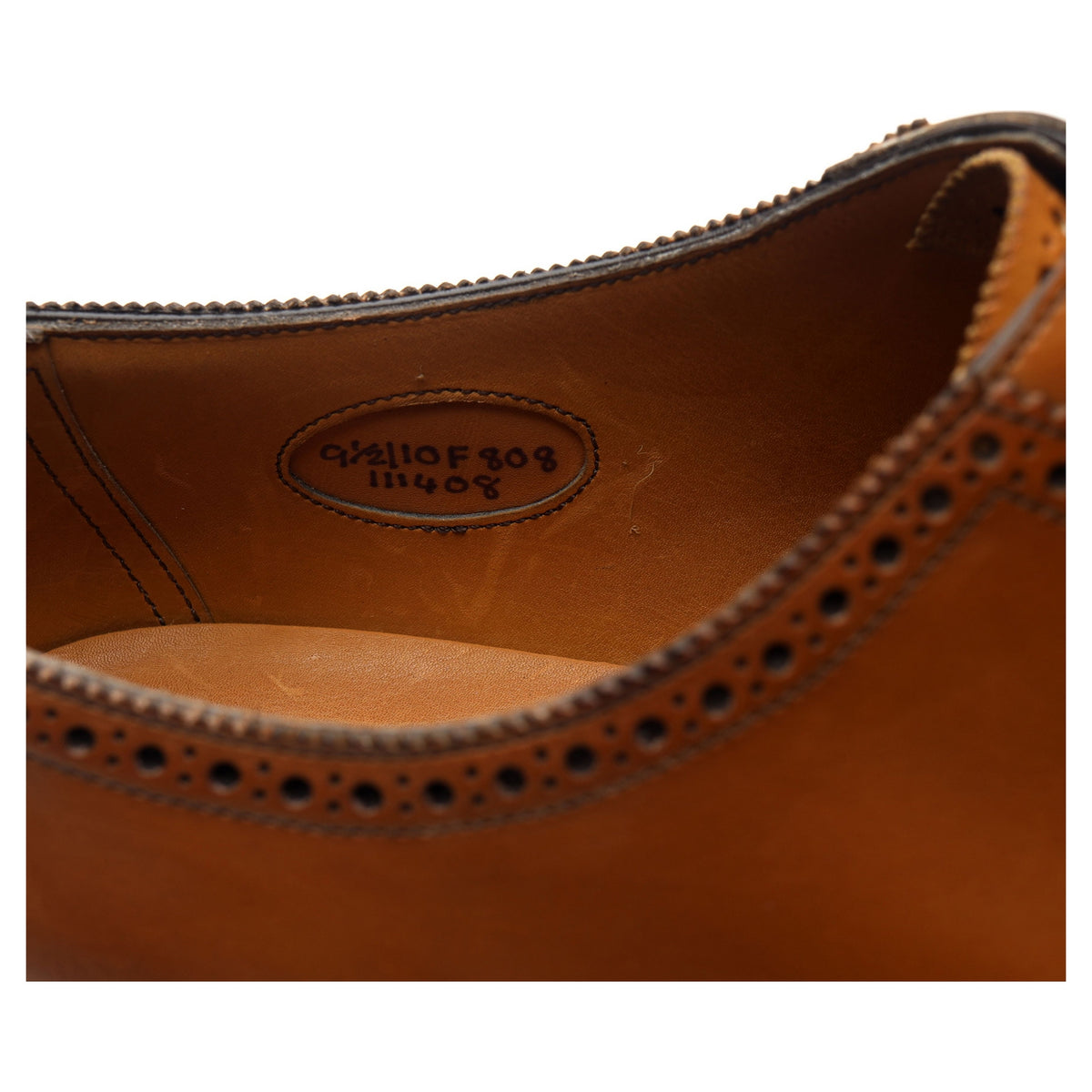 &#39;Walcot&#39; Tan Brown Leather Oxford UK 9.5 F