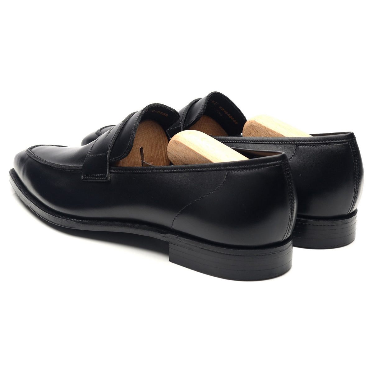 &#39;George&#39; Black Leather Loafers UK 7.5 E