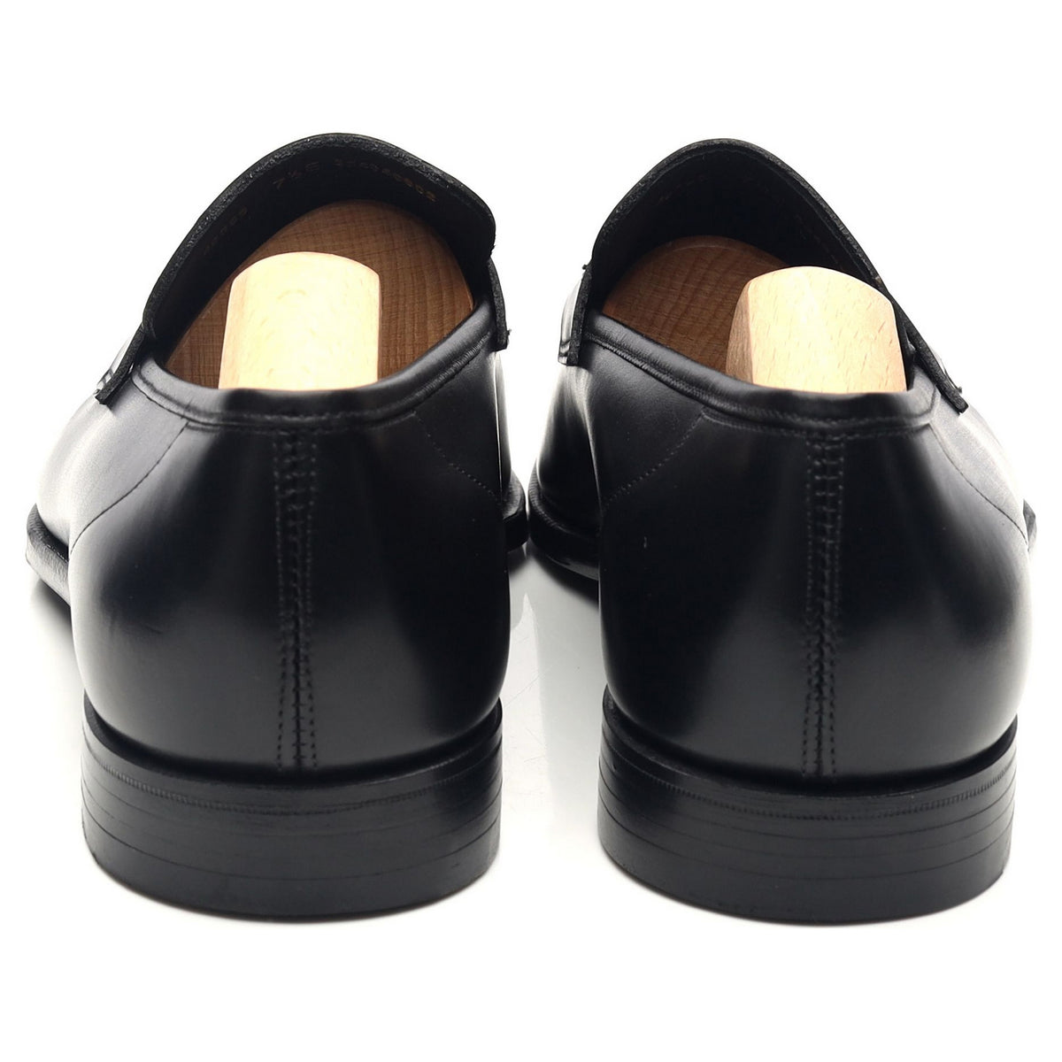 &#39;George&#39; Black Leather Loafers UK 7.5 E