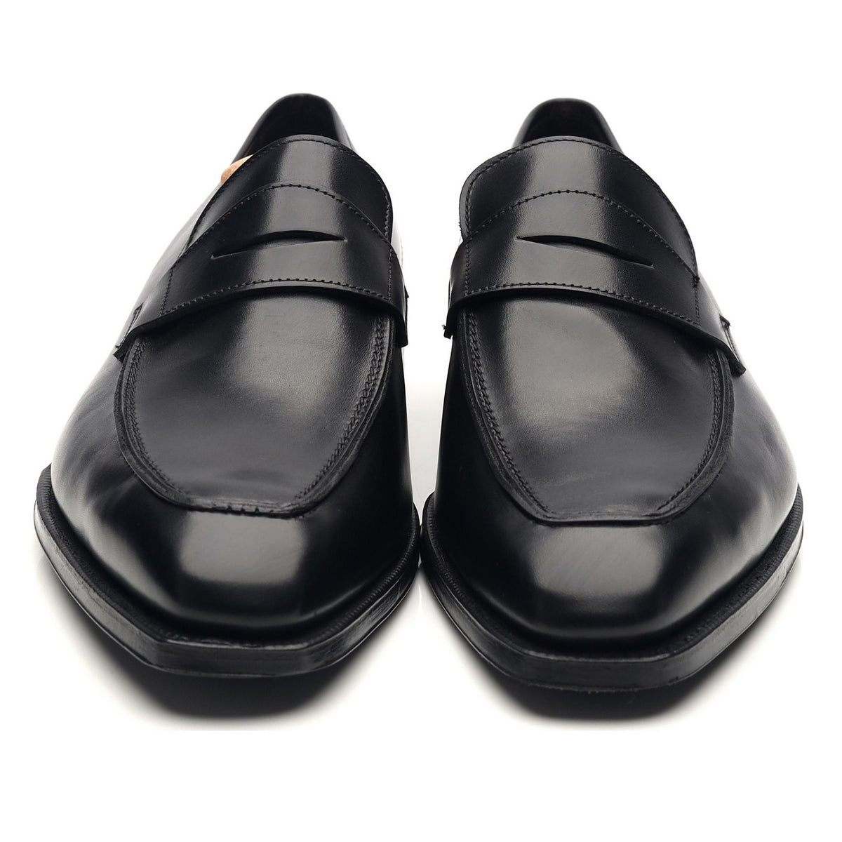 &#39;George&#39; Black Leather Loafers UK 7.5 E