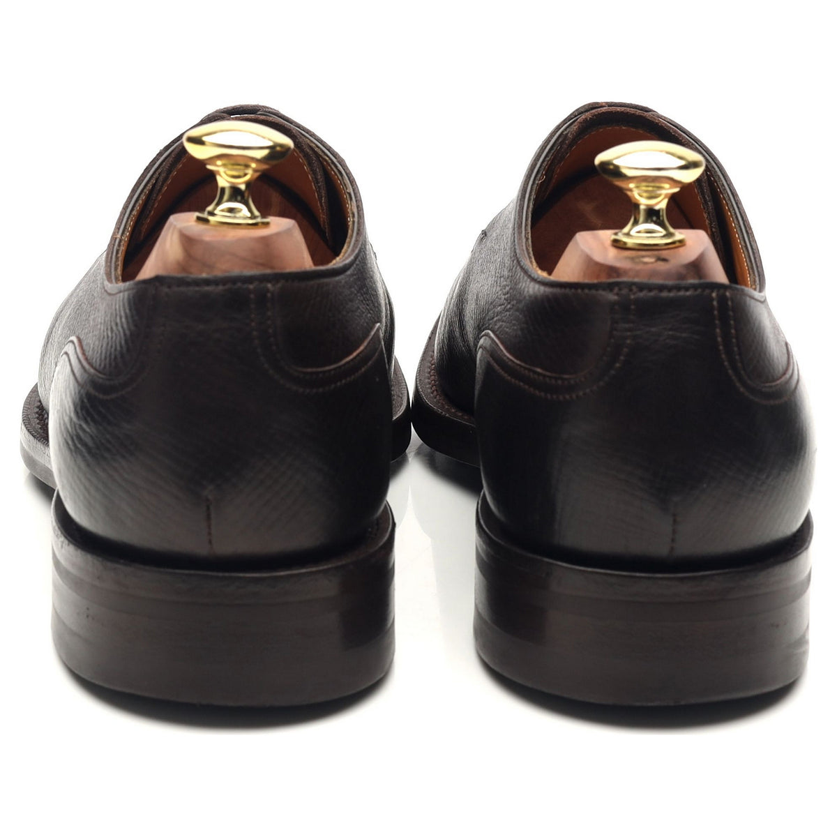 &#39;Dover&#39; Dark Brown Leather Split Toe Derby UK 7.5 E
