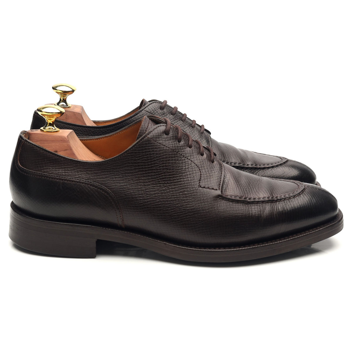 &#39;Dover&#39; Dark Brown Leather Split Toe Derby UK 7.5 E
