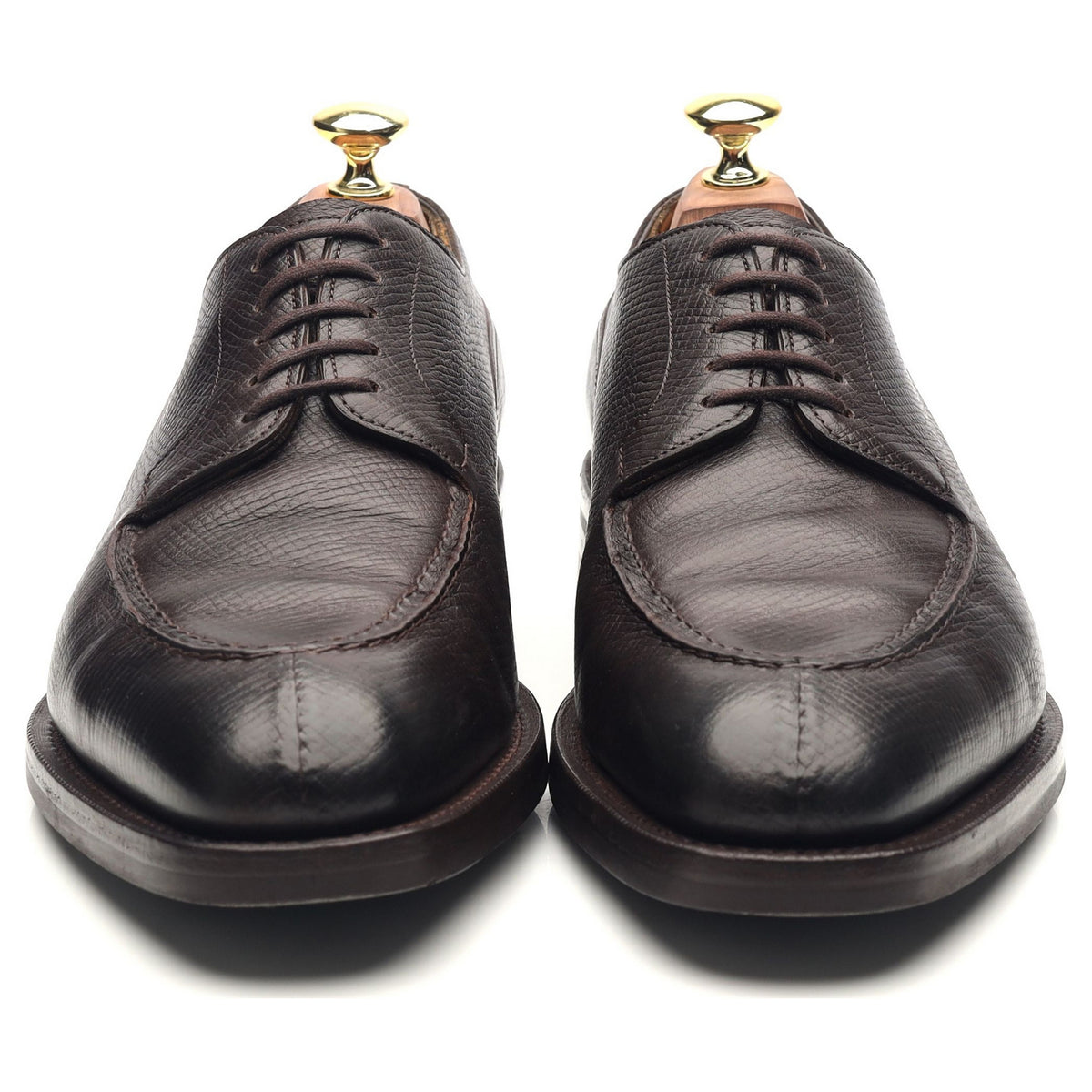 &#39;Dover&#39; Dark Brown Leather Split Toe Derby UK 7.5 E