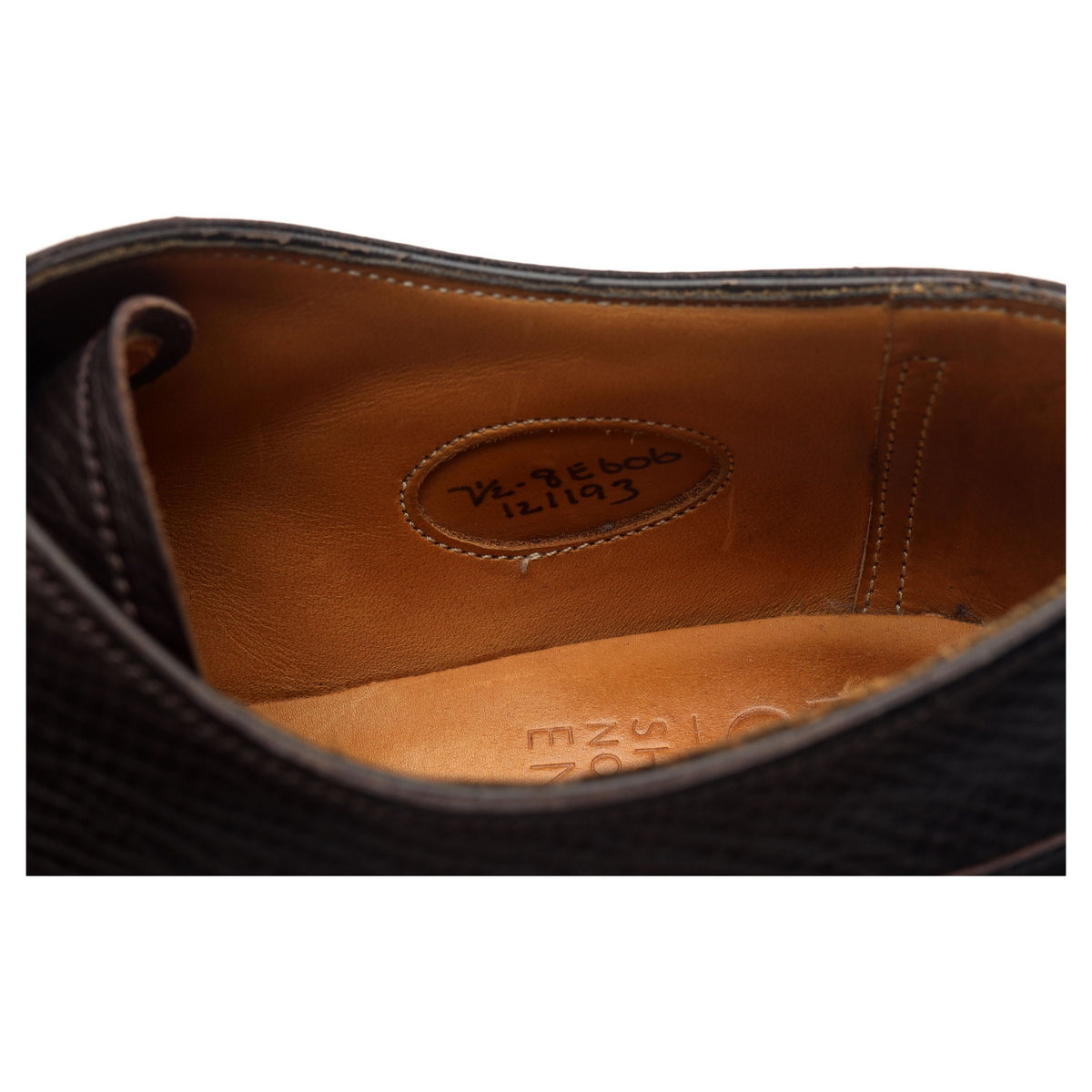 &#39;Dover&#39; Dark Brown Leather Split Toe Derby UK 7.5 E