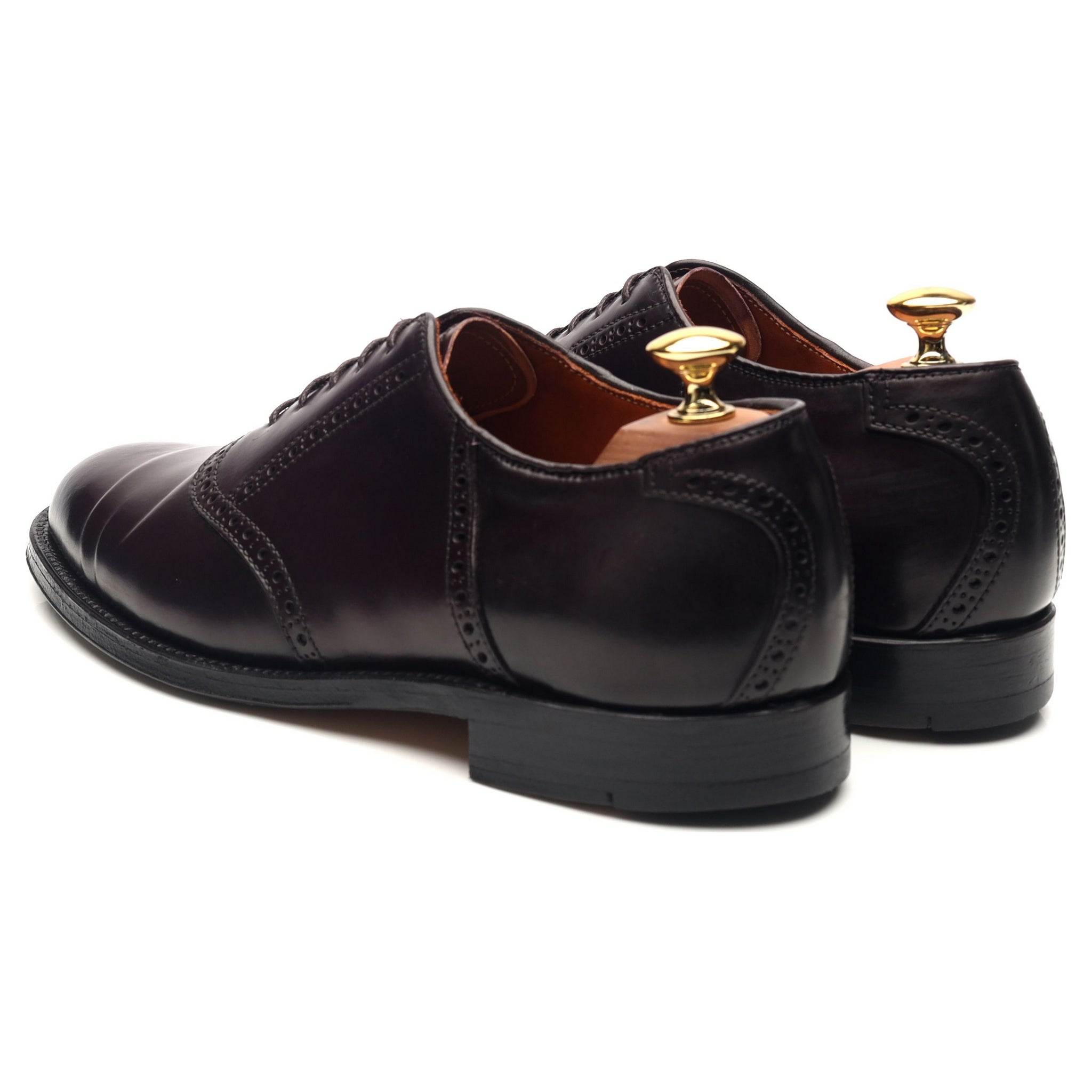 burgundy and black saddle oxfords