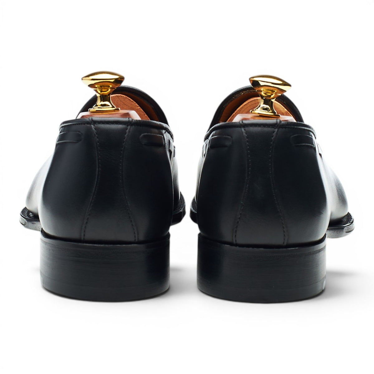 'Adrian' Black Leather Tassel Loafers UK 6.5 E