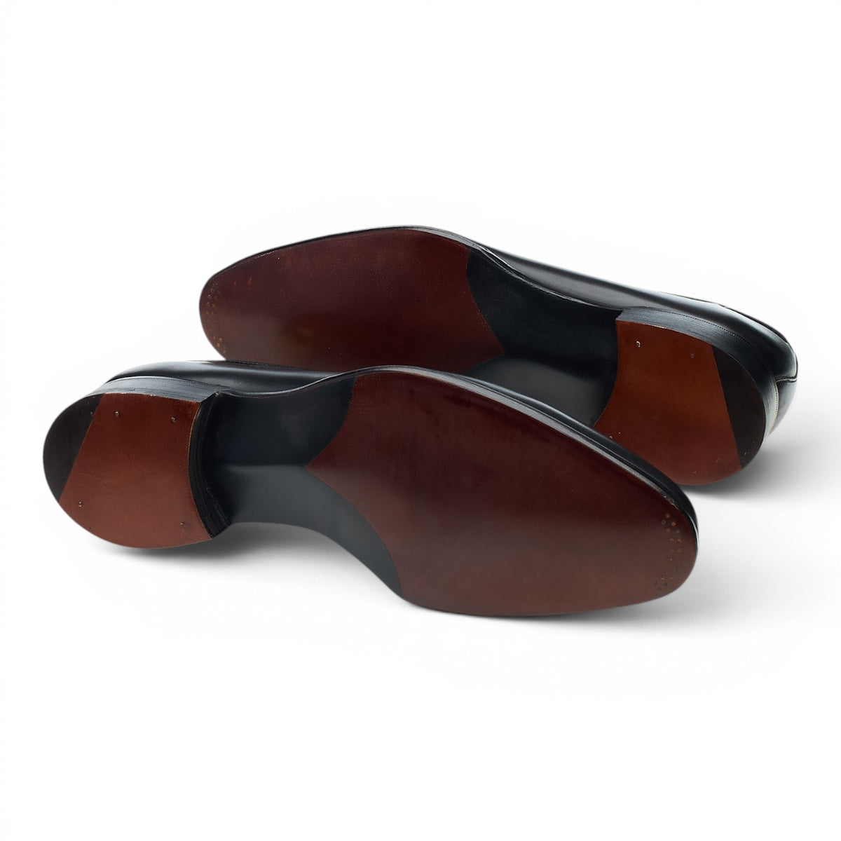 'Adrian' Black Leather Tassel Loafers UK 6.5 E