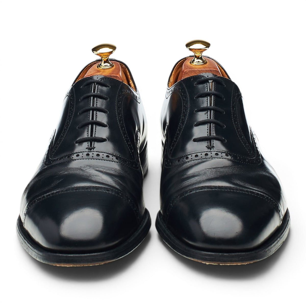 'Legate' Black Leather Oxford UK 10.5 F