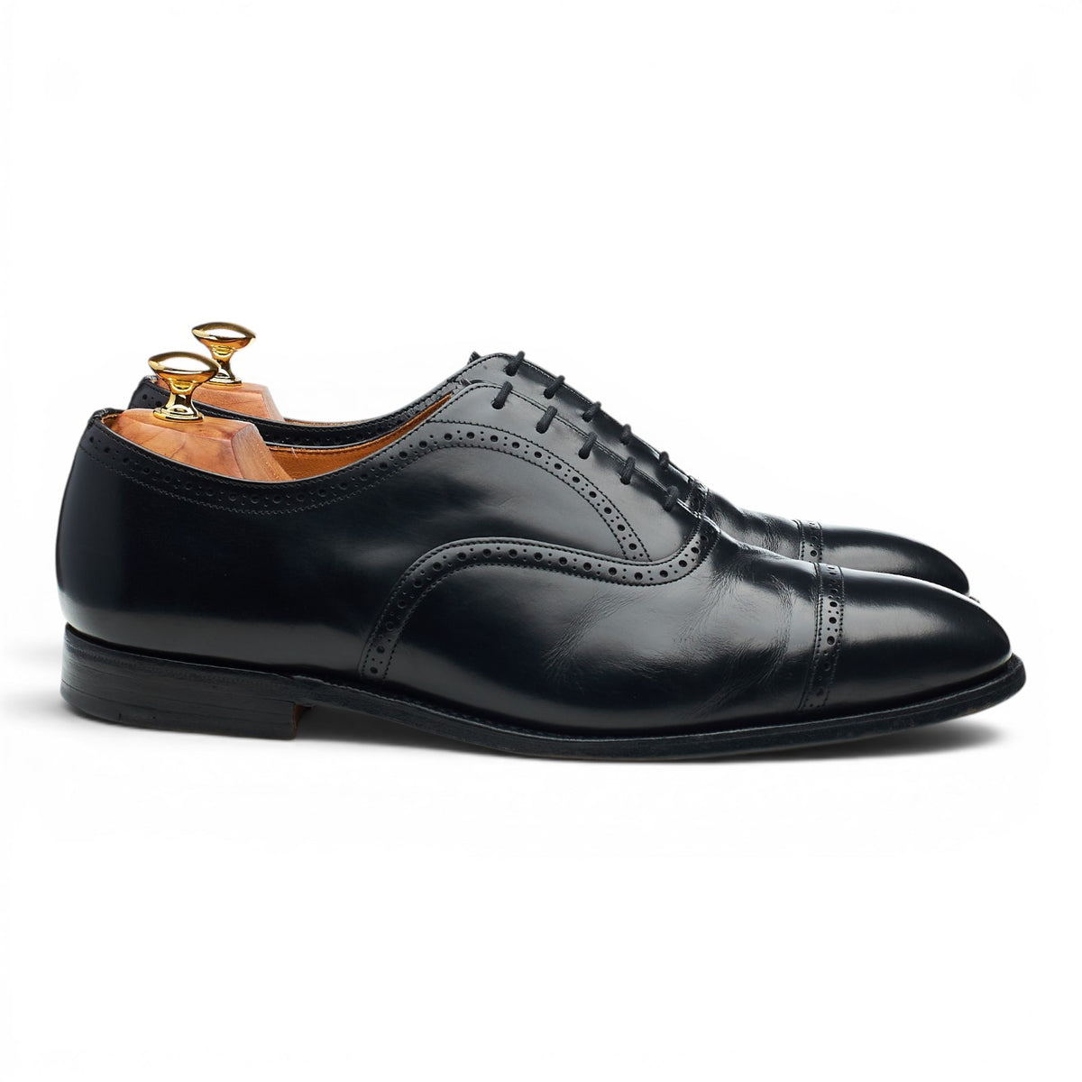 'Legate' Black Leather Oxford UK 10.5 F