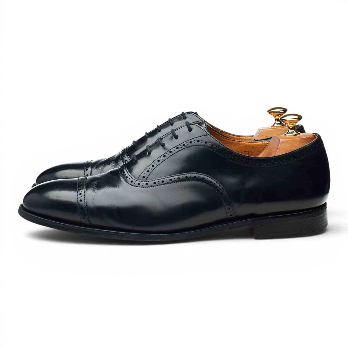 'Legate' Black Leather Oxford UK 10.5 F
