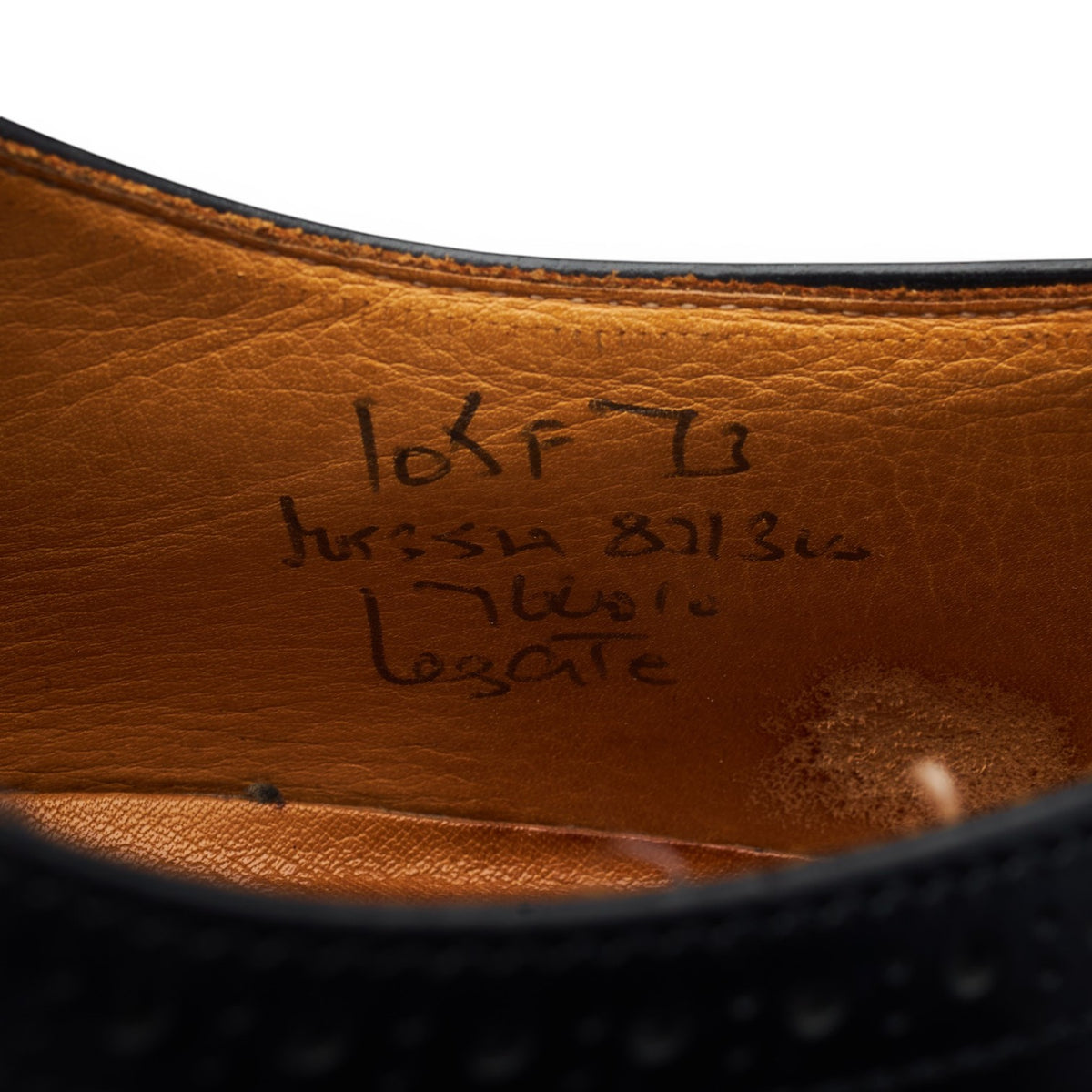 'Legate' Black Leather Oxford UK 10.5 F
