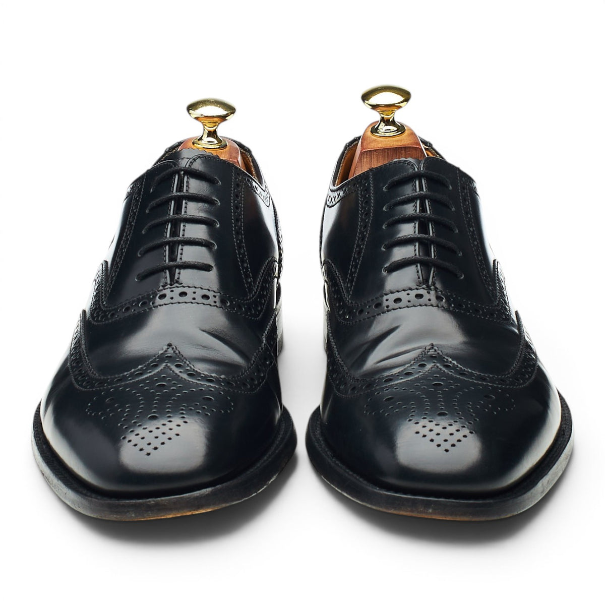'202B' Black Leather Oxford Brogues UK 7.5 G