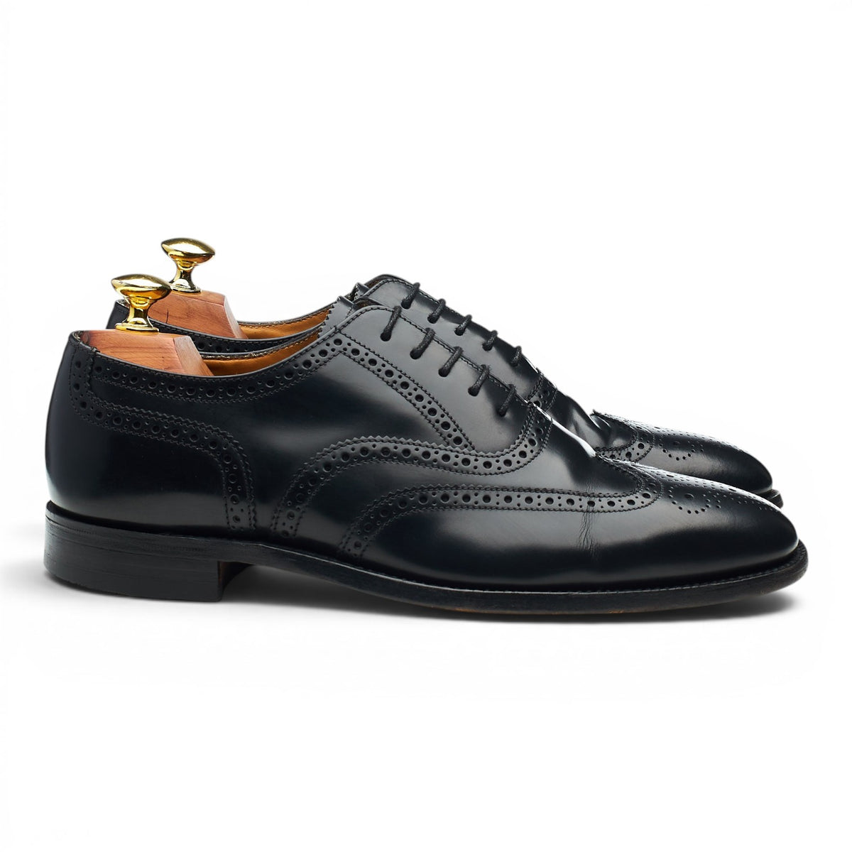 '202B' Black Leather Oxford Brogues UK 7.5 G