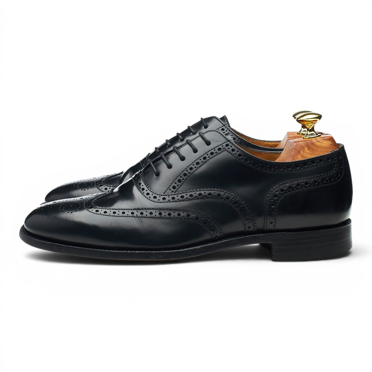 '202B' Black Leather Oxford Brogues UK 7.5 G