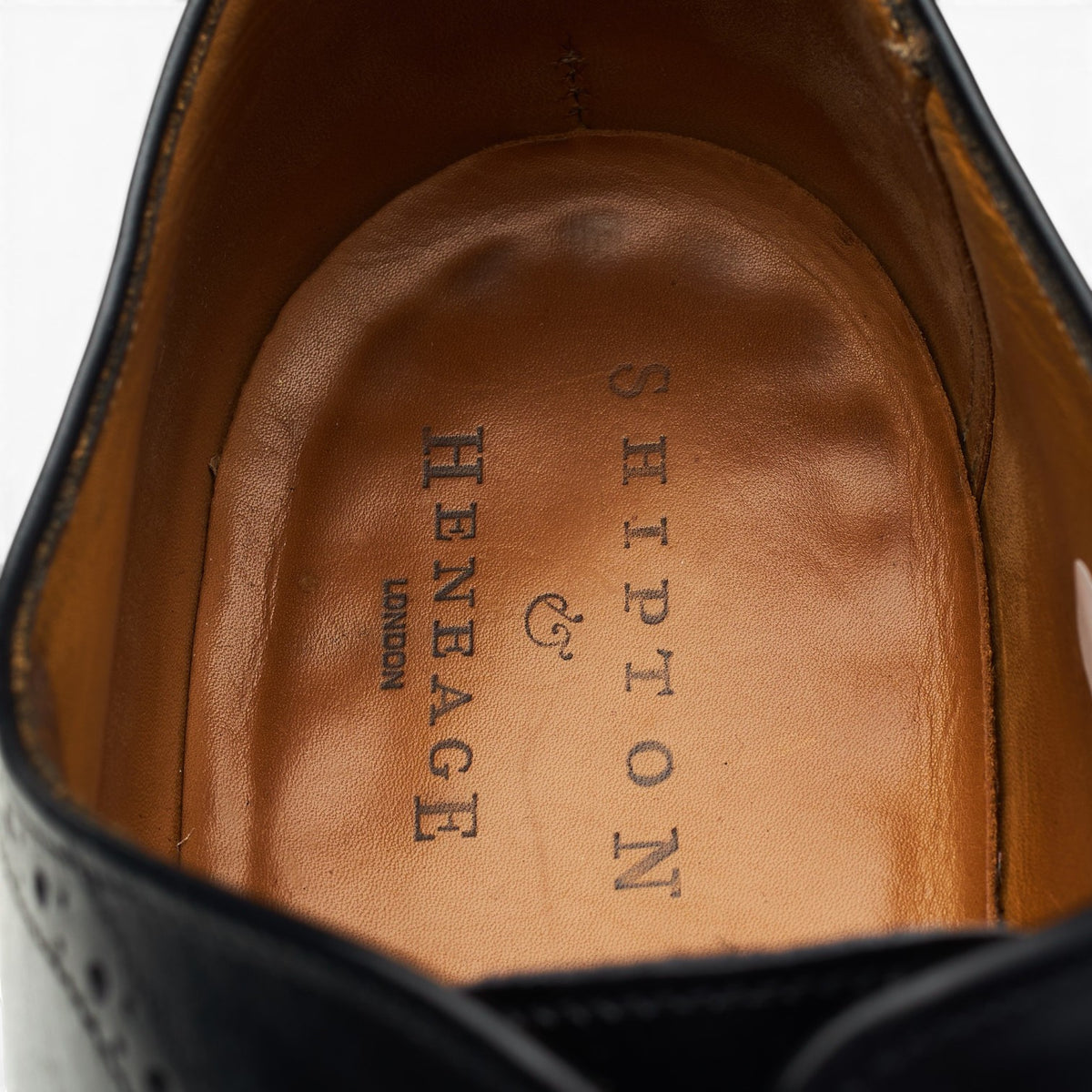 Shipton & Heneage 'Chatsworth' Black Leather Oxford UK 10 F