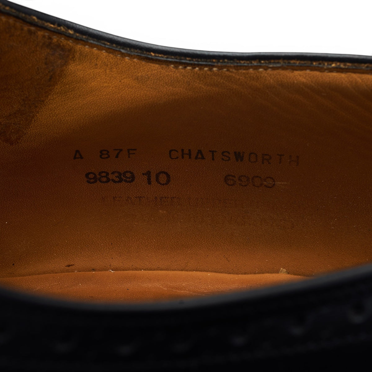 Shipton & Heneage 'Chatsworth' Black Leather Oxford UK 10 F