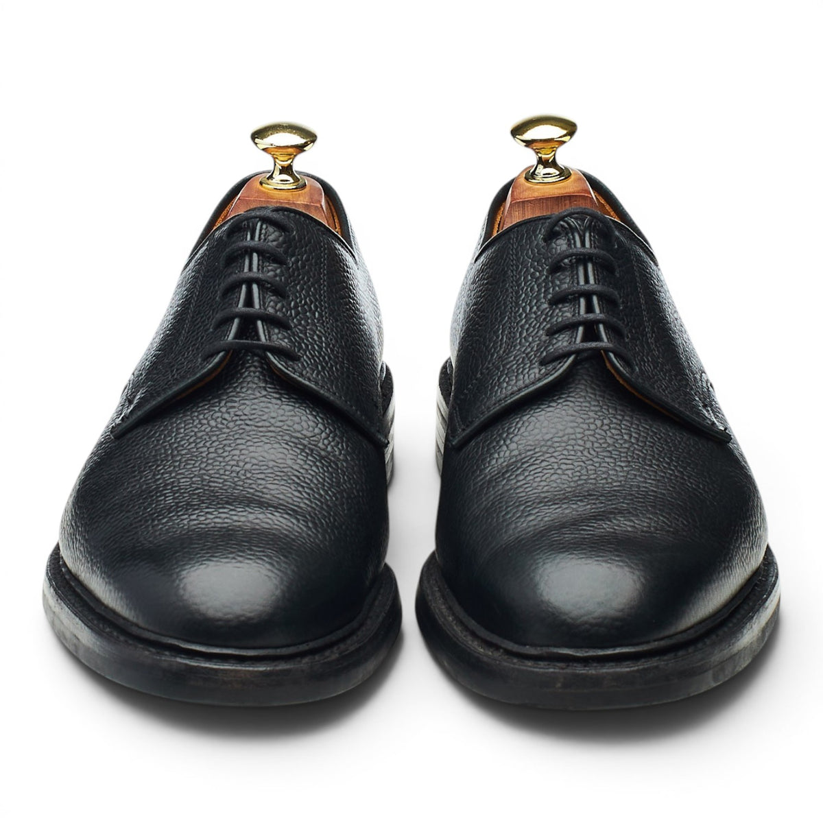 'Grasmere' Black Grain Leather Derby UK 7.5 G