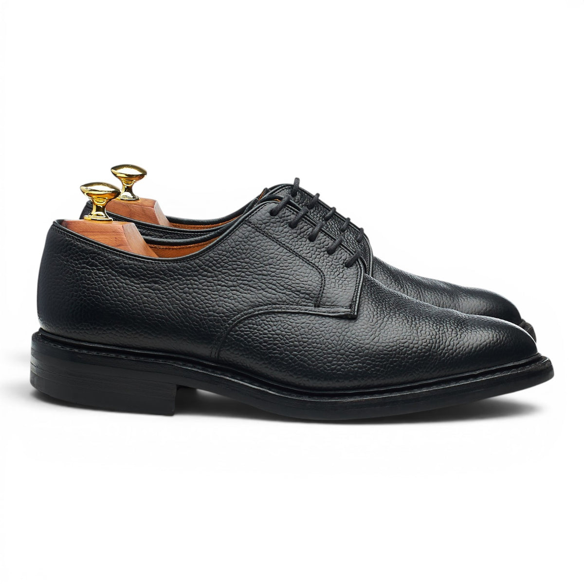 'Grasmere' Black Grain Leather Derby UK 7.5 G