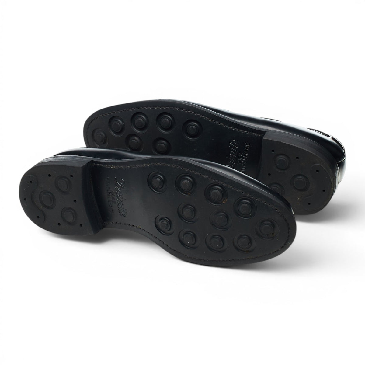 '8491' Black Leather Tassel Loafers UK 6.5