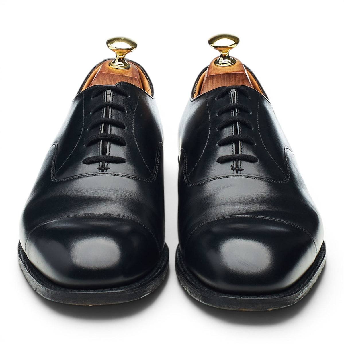 'Consul' Black Leather Oxford UK 7 G