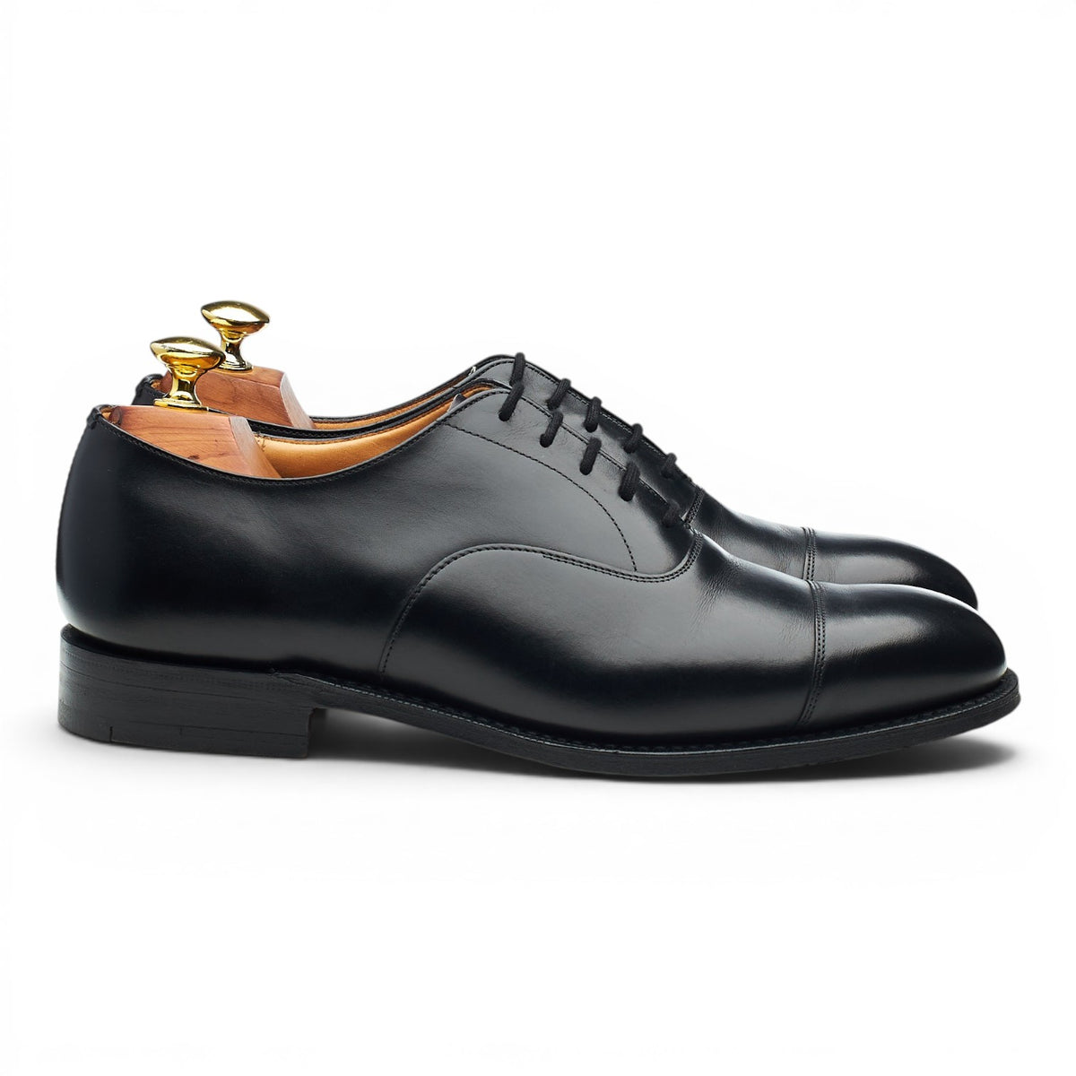 'Consul' Black Leather Oxford UK 7 G