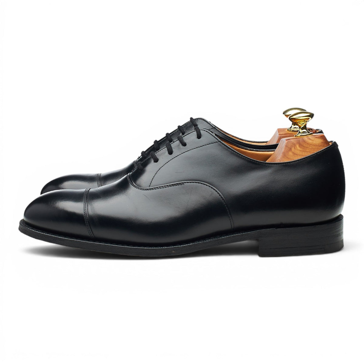 'Consul' Black Leather Oxford UK 7 G